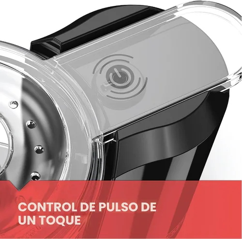 Vista 3 de Picador eléctrico Black + Decker HC306 1 y 1/2 tazas con un solo toque, color blanco, Capacidad de 1.5 tazas con ensamble mejorado y tapa, Negro