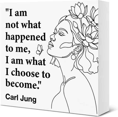 Vista 14 de Inspirational Quote Wooden Box Sign Desk Decor for Home Office Shelf Beautiful