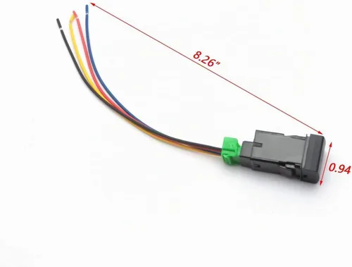 Vista 3 de x xotic tech Interruptor de botón pulsador de 4 polos de 12 V estilo fábrica con luces LED de fondo indicador para luces antiniebla, DRL, barra
