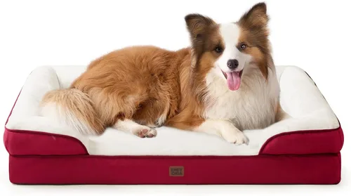 Vista 57 de EHEYCIGA – Cama ortopédica impermeable para perros pequeños, de espuma viscoelástica tipo caja de huevos, con bordes elevados y base antideslizante