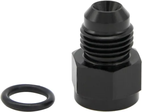 Vista 8 de 1/8 NPT hembra a -3 AN AN3 macho Flare Thread Expander adaptador Expander Accesorios de manguera Aluminio Negro