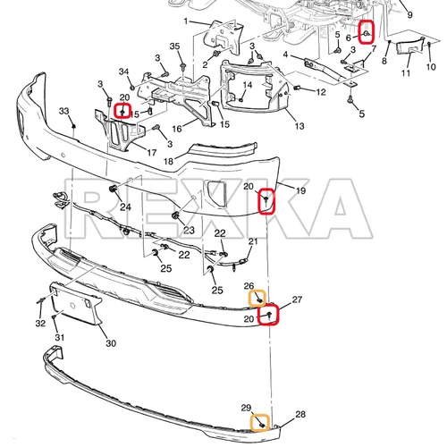 Vista 7 de Rexka Juego de 10 juegos de guardabarros cubierta de parachoques Splash Shield Wheelhouse Liner Bolt Tornillo U Tuercas Kit para GM 11570498
