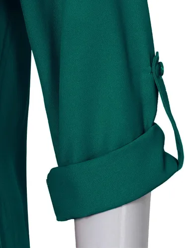 Vista 5 de Timeson - Blusa informal de chifón para mujer, blusa con cuello en V y manga 34