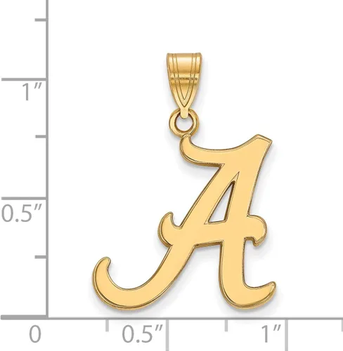 Vista 2 de University of Alabama Carmesí Marea Escuela Logo Colgante Plata Chapado en Oro
