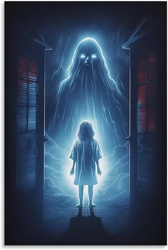 Vista 43 de HHGaoArt Lienzo gótico para pared, póster de fantasmas de Halloween, imagen espeluznante en lienzo