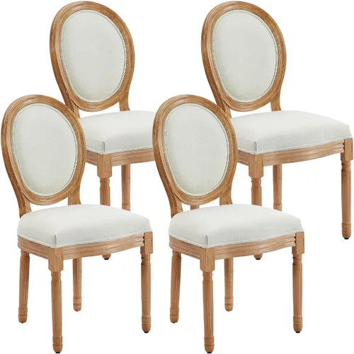 Vista 23 de Juego de 2 sillas de comedor de ratán, sillas de comedor de estilo francés rústico de mediados de siglo, sillas de comedor de acento estilo granja