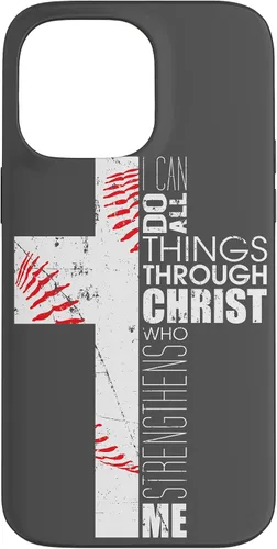 Vista 21 de Baseball Phone Case Christian Bible Verse Philippians 4:13 Case for iPhone 17