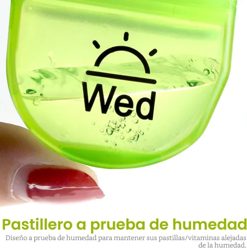 Vista 2 de AUVON - Pastillero 2 veces al día, organizador semanal de píldoras AM PM con 7 estuches diarios para vitaminas, medicamentos, medicinas y suplementos