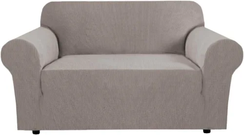 Vista 26 de H.VERSAILTEX Funda elástica para sofá, fundas suaves para muebles de 3 cojines, con tela jacquard gruesa a cuadros con parte inferior elástica, sofá