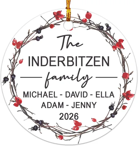 Vista 7 de Primera Navidad en nuestro nuevo hogar 2025, regalo de boda para recién casados, decoración de árbol de Navidad, nuevo propietario de casa, adorno