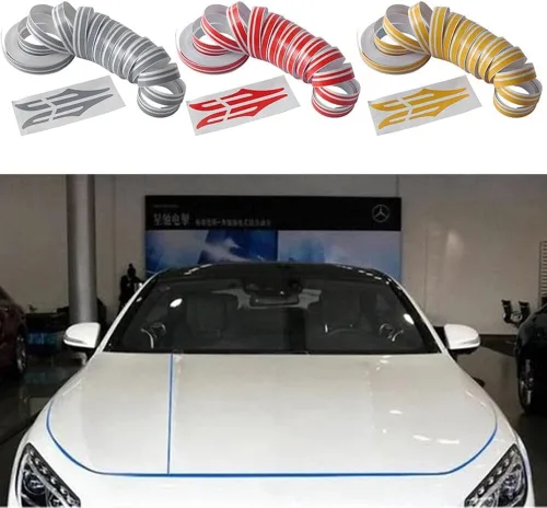 Vista 8 de Adhesivo decorativo con patrón de rayas para automóvil, antiarañazos, caravana, caravana, caravana, caravana, caravana, remolque, calcomanías