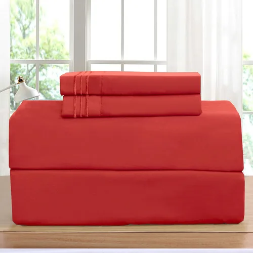 Vista 26 de Elegant Comfort Juego de sábanas de lujo en Amazon 1500 Premier resistente a las arrugas, la decoloración y las manchas, juego de sábanas de 4