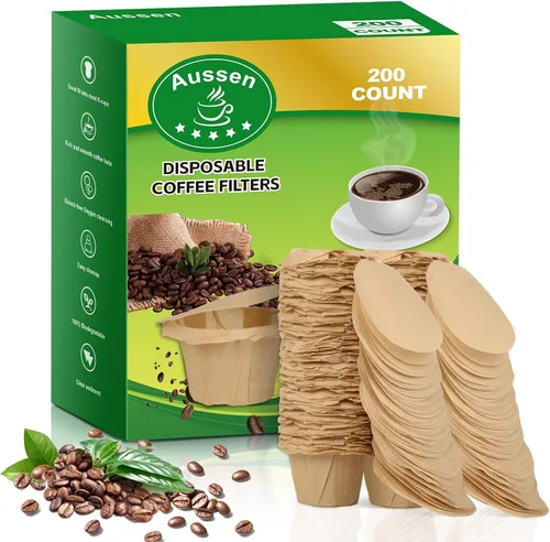Vista 9 de Aussen Filtros de papel desechables para café, reemplazo para filtros Keurig, compatible con todos los filtros de una sola porción de Keurig