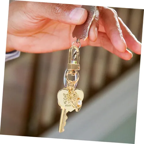 Vista 7 de GALPADA 4pcs Shell Keychain Metal Key Ring Summer Decor Heart Pendant Nautical Keychain Conch Key Rings Love