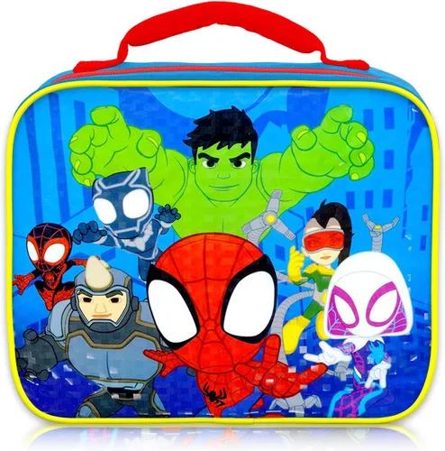 Vista 2 de Spidey and Friends - Lonchera para niños con bolsa de almuerzo aislada