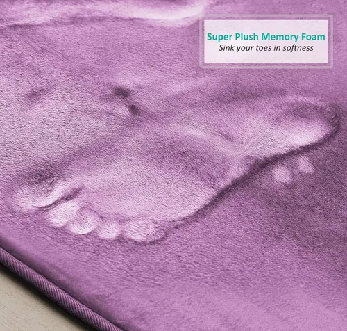 Vista 150 de Clara Clark Alfombra de Baño 24" x 17" - Alfombras de Baño, Tapete de Baño de Espuma Viscoelástica, Afelpado, Acogedor, Ultra Suave, Antideslizante