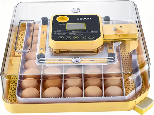 Vista 10 de VEVOR Incubadora de 36 huevos, incubadora automática con volteador de huevos y candelero LED y bandeja de agua, control de temperatura y humedad