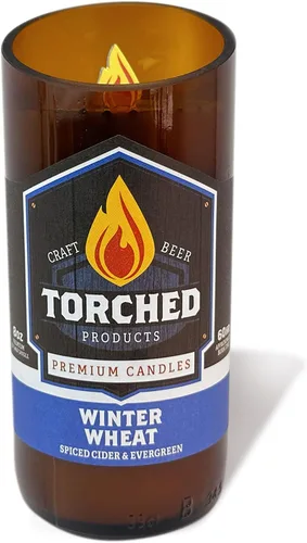 Vista 23 de Torched Velas perfumadas de cerveza, vela de cera de soja natural, aroma Pilsner de madera de pino de 8 onzas, es un gran regalo para hombres