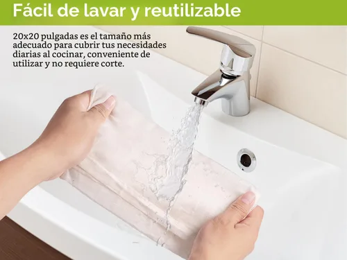 Vista 6 de Olicity - Paño con dobladillo de grado 100 de 20 x 20 pulgadas, reutilizable y elaborado con 100 % de algodón sin blanquear para cocinar, colar