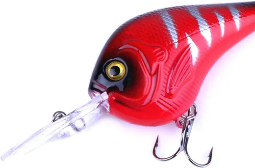 Vista 9 de Kit mixto de señuelos de pesca incluye señuelo minnow, popper, crankbait y anzuelo de pesca para pesca en agua salada y agua dulce de trucha, lubina