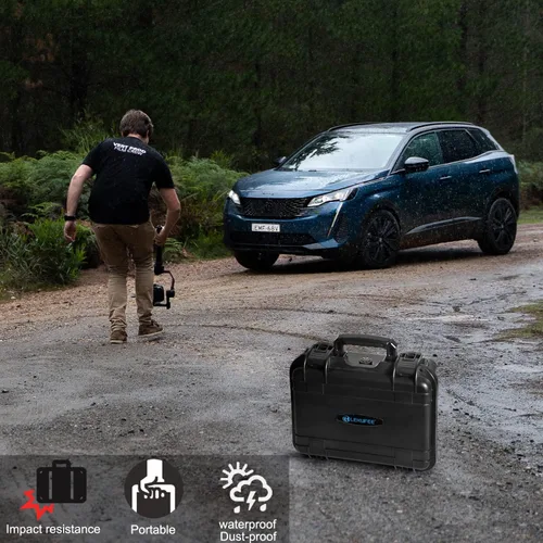 Vista 6 de Lekufee Funda rígida impermeable para DJI RS 3 Mini, estabilizador de cardán, micrófono 3/2/mini (2 TX + 1 RX), y más accesorios (solo funda)