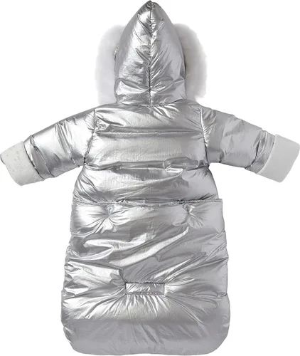 Vista 3 de Saco de nieve para bebé recién nacido, para cochecito de bebé, Silver Metallic 2 Piezas, 0-6 meses