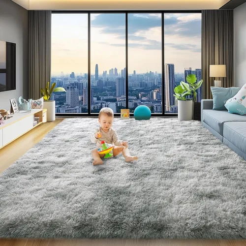 Vista 32 de qulint Alfombra negra para dormitorio, alfombra de área pequeña de 2 x 3 pies para habitación de niños, alfombra suave y mullida para sala de estar