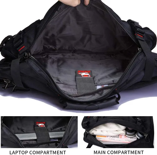 Vista 3 de Mochila de viaje para senderismo KAKA, para bolsa de dormir, exteriores, campamento y multipropósito N. 2020.