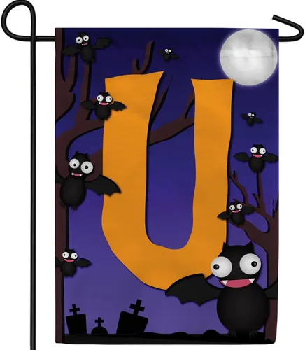 Vista 18 de Bandera de jardín con monograma de América Forever de 12.5 x 18 pulgadas, letra A de doble cara, banderas pequeñas para exteriores, fiestas, patio