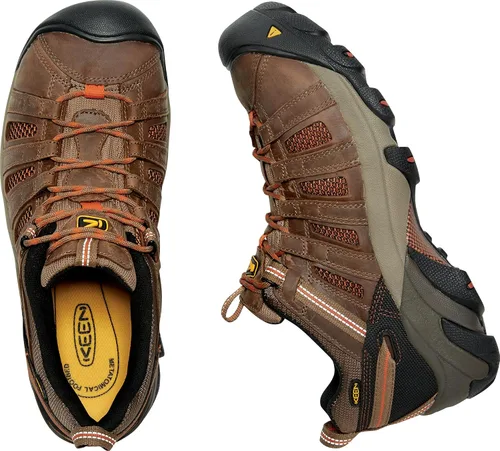 Vista 5 de KEEN Utility Zapatos de Trabajo Flint Low con Punta de Acero para Hombre Shitake/Rust