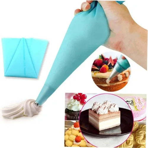 Vista 5 de KICHOUSE Herramienta de decoración de pasteles de bricolaje, 8 piezas, bolsas de silicona reutilizables desechables para glaseado, pastelería