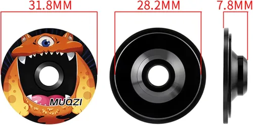 Vista 2 de 1 1/8 pulgadas Auriculares de bicicleta tapa superior cubierta con perno de aluminio MTB Bike Headset cubierta vástago MTB Bike Headset Cover Stem