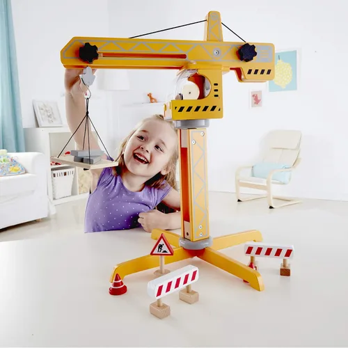 Vista 5 de Grúa de madera para niños de Hape