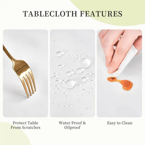 Vista 5 de Decorative Round Tablecloth Fitted Elastic 26" - 30" Butterfly Waterproof Table Cloth Cover Stretch Table Pad Cover for Parties Weddings Banquet