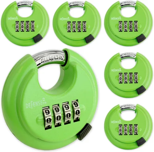 Vista 5 de Cerradura de disco de la serie Platinum, cerradura combinada de acero inoxidable duradera con acabado cepillado, diseño resistente a cortes de alta