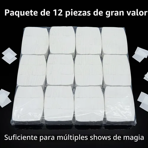 Vista 5 de Magic Snow Paper (paquete de 4, blanco) - Escamas instantáneas con efecto de ventisca para espectáculos mágicos y fiestas de Navidad Accesorio