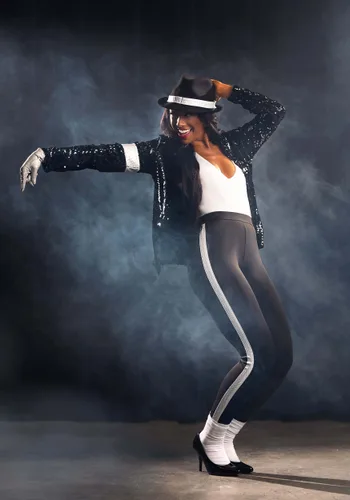Vista 9 de Disfraz de Moonwalk de Michael Jackson para Mujer Multicolor