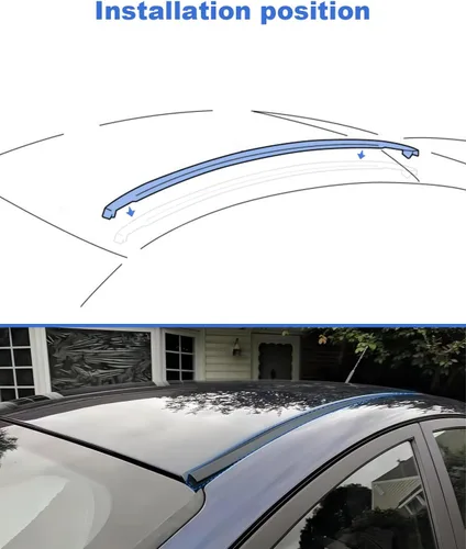 Vista 6 de Compatible con Toyota Camry 2007 2008 2010 2011 Moldeo por goteo de techo izquierdo y derecho Reemplazar 75555-06030 75556-06030 Mejora
