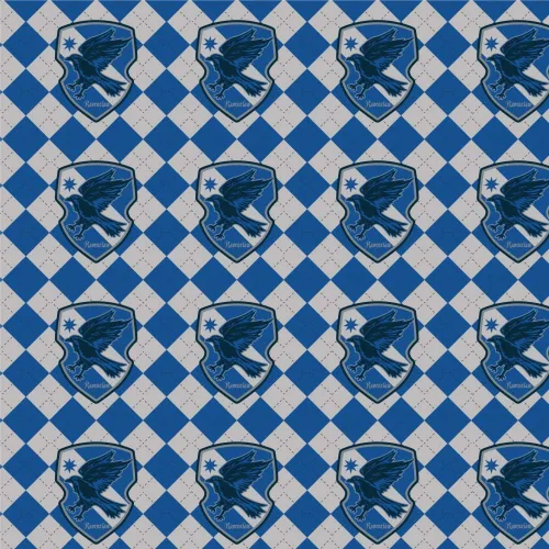 Vista 2 de GRAPHICS & MORE Harry Potter Ravenclaw Plaid Sigil - Rollos de papel de regalo