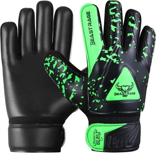 Vista 8 de BEAST RAGE Guantes de portero para niños con soporte de agarre, guante de fútbol juvenil, guante de fútbol para niños, guante de fútbol para niños