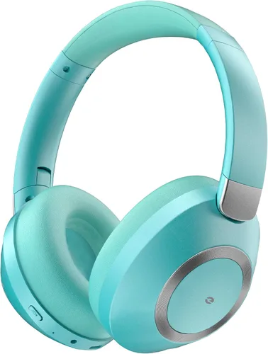 Vista 9 de Audífonos con cancelación activa de ruido, 100 horas de reproducción, auriculares Bluetooth inalámbricos, auriculares Bluetooth con micrófono
