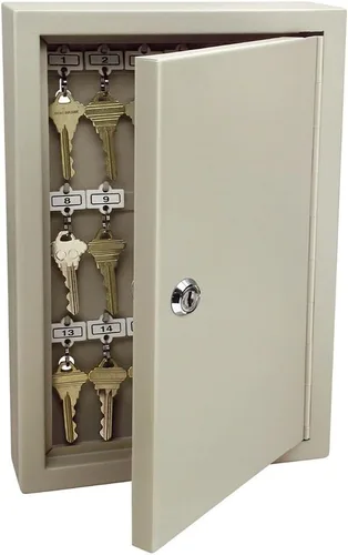 Vista 10 de Casillero para llaves Kidde 001795 con espacio para 30 llaves, apertura por combinación, color arcilla, 001795