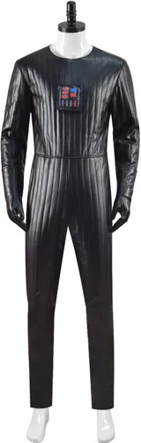 Vista 4 de Disfraz de Darth para adultos, uniforme de Vader de lujo, disfraz de fiesta de Halloween, conjunto completo de capa