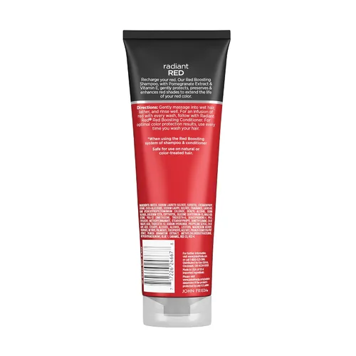 Vista 9 de John Frieda Champú Rojo Radiante Potenciador de Rojo, Champú Diario, Ayuda a Realzar los Tonos de Cabello Rojo, 8.3 Onzas, con Granada y Vitamina E