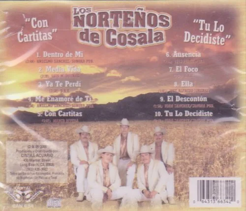 Vista 2 de Los Nortenos De Cosala (Con Cartitas - Tu Lo Decidiste) Can-634