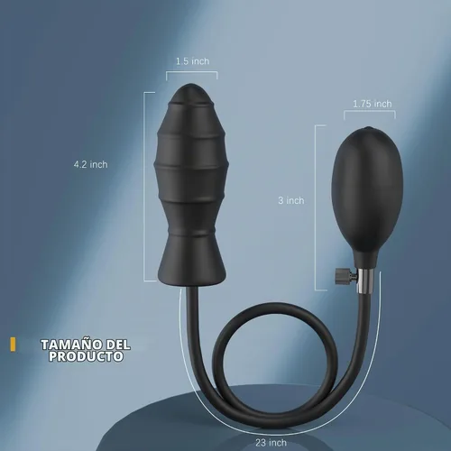 Vista 6 de Tapón anal inflable de silicona expandible.