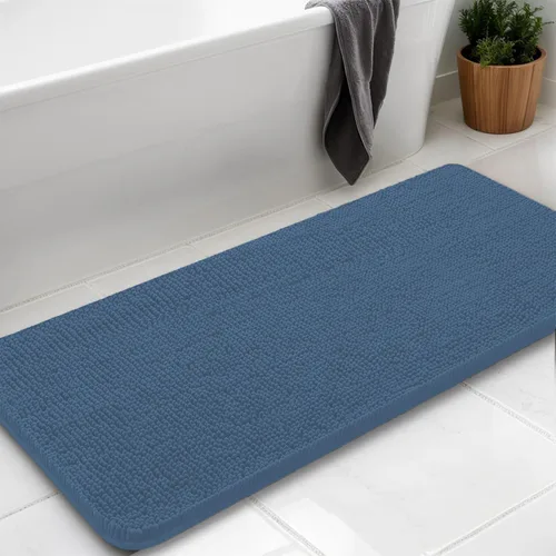 Vista 29 de Alfombras de baño en forma de U, alfombras de baño de felpilla súper absorbentes y respaldo antideslizante de PVC fuerte para inodoros, lavables a
