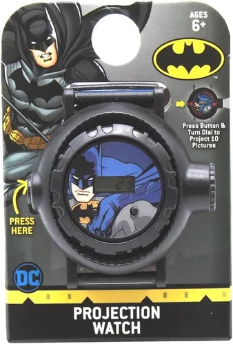 Vista 3 de DC Comics - Reloj de cuarzo para niño con correa de plástico, color negro, 15 (modelo BAT4010AZ)