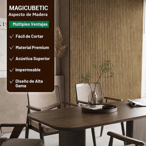 Vista 3 de Paneles de pared acústicos decorativos, 47.2 x 23.6 pulgadas, paquete de 4 Teca
