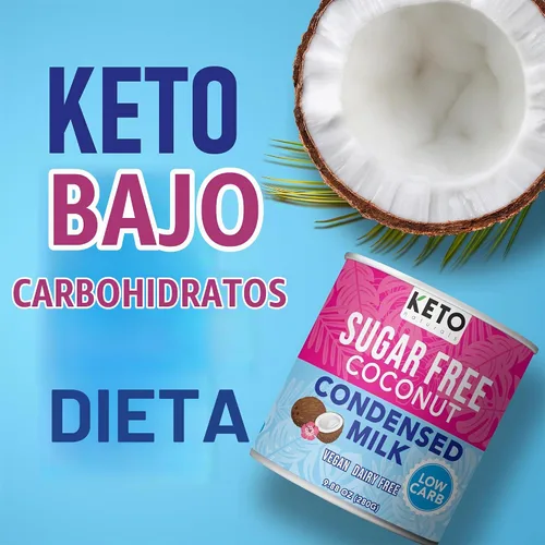 Vista 5 de Keto Zero Leche condensada sin azúcar 6 leche condensada de coco sin azúcar